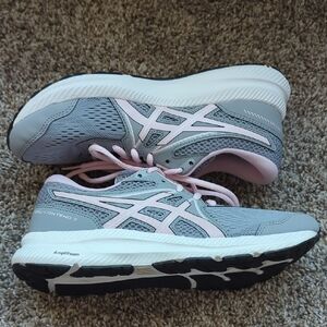 ASICS Women's Gel-Contend 7 - Gray with Pink Accents